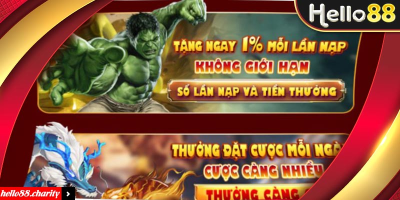 Nạp thưởng 1% không giới hạn phần quà đạt được